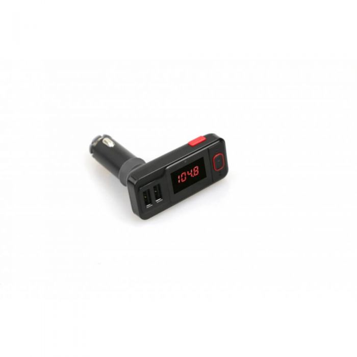 Car kit Bluetooth FM transmitter Tuadia BT719S, Cititor TF card, Priza USB 2.1 A, Negru