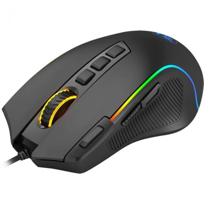 Mouse gaming Redragon Predator M612RGB-BK, 8000 DPI, Iluminare RGB, USB, Negru