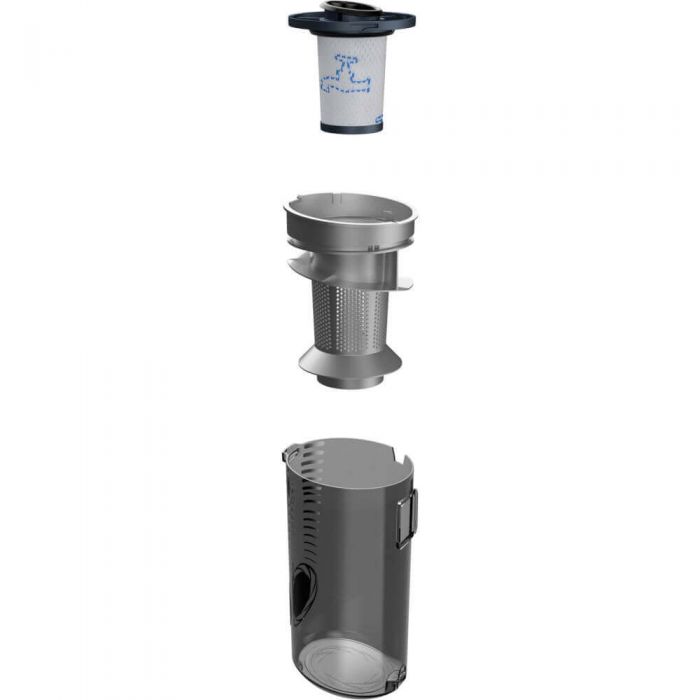Aspirator vertical ROWENTA X-Pert 6.60 Essential RH6837WO,100 W, 0.55 L, 45 min, Cap de aspirare cu iluminare LED, 2 trepte putere, Functie BOOST, Violet/Gri