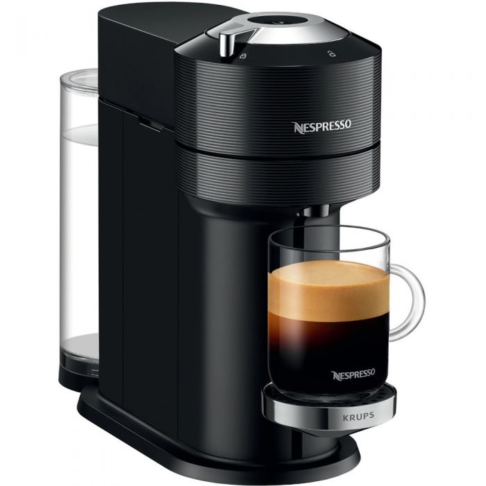 Espressor cu capsule Nespresso Krups XN910810 Vertuo Next, 1500 W, 1.1 L, Control prin Bluetooth si Wi-FI, Tehnologie Centrifusion, Negru