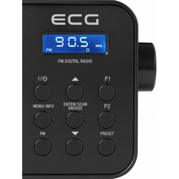 Radio FM ECG R 105, 1.2 W, alarma, memorie 30 de posturi