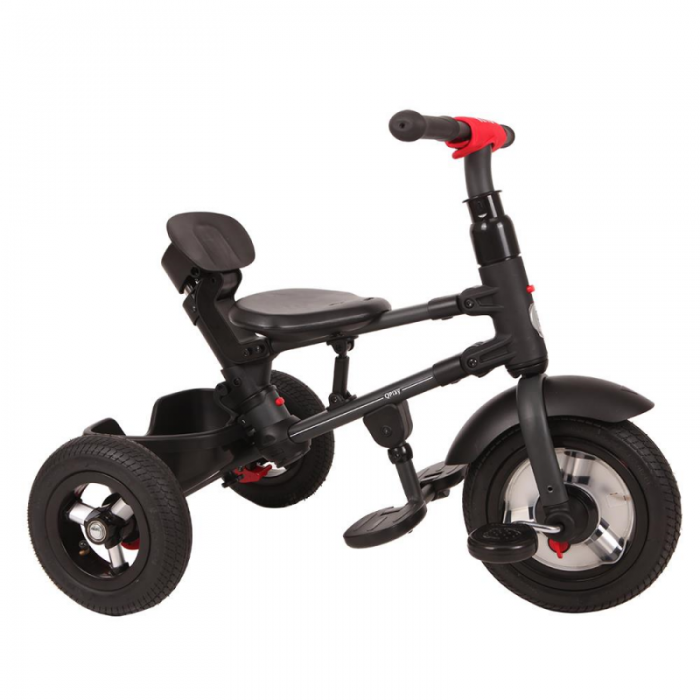 Tricicleta cu roti de cauciuc Qplay Rito Rubber Rosu