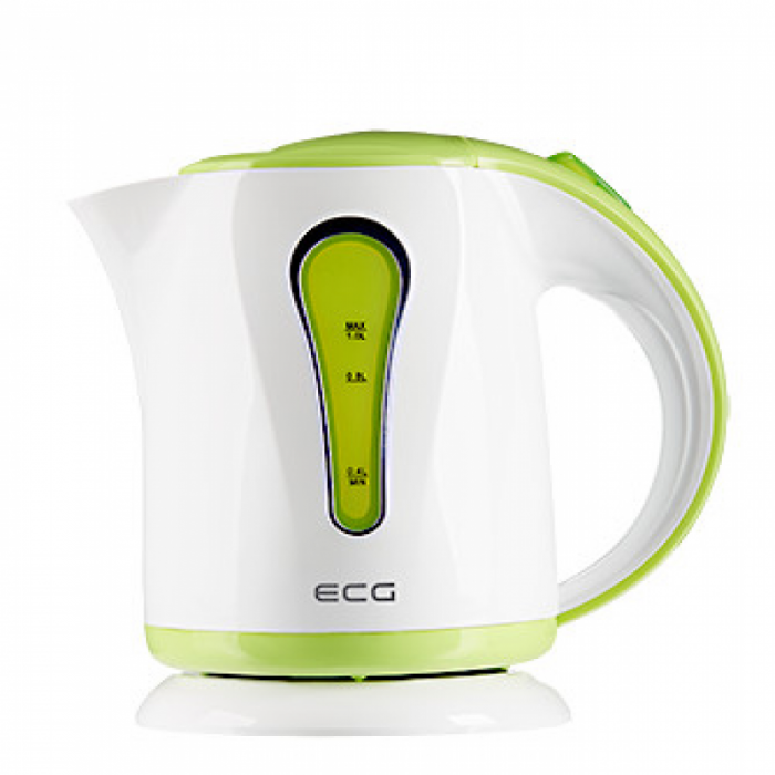 Cana electrica fierbator ECG RK 1022 verde, 1 L, 1100 W, plastic de calitate BPA FREE