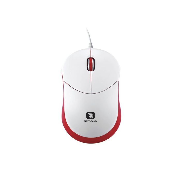 Mouse USB wired Serioux Rainbow 580 Rosu