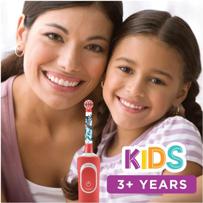 Periuta de dinti electrica pentru copii Oral-B Vitality D100.413.2K Star Wars, 7600 oscilatii, 2 programe, 1 capat, 4 stickere, Rosu