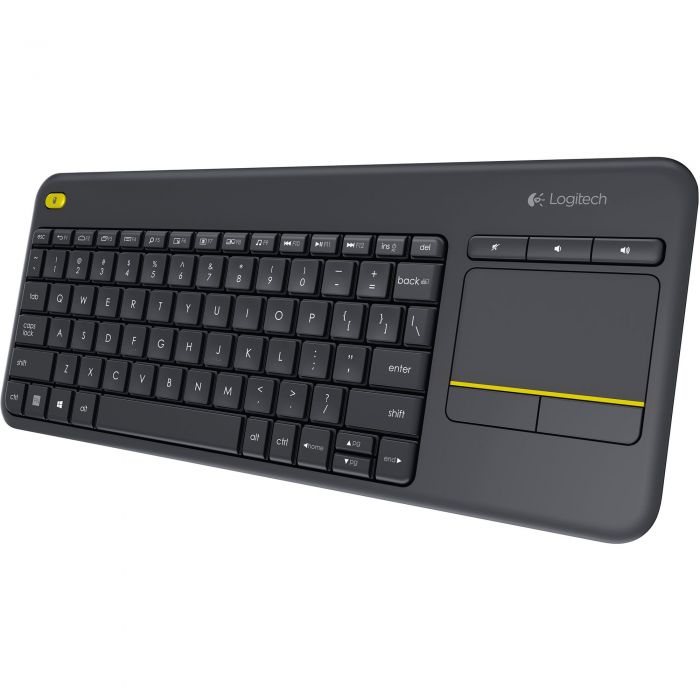 Tastatura Logitech K400 Plus, Wireless, USB, Negru