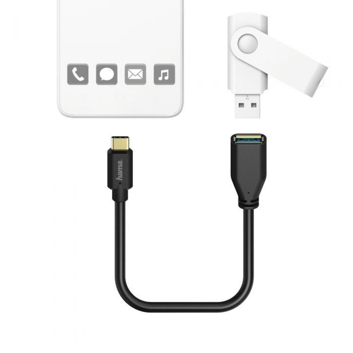 authority light bulb Exchange Adaptor Hama OTG | USB 2.0 - USB Type C | 15 cm | Oferte | Flanco.ro