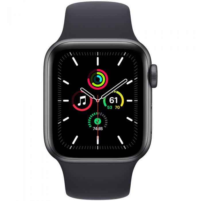 Apple Watch Series SE 2 GPS, 44mm, Space Gray Aluminium Case, Midnight Sport Band