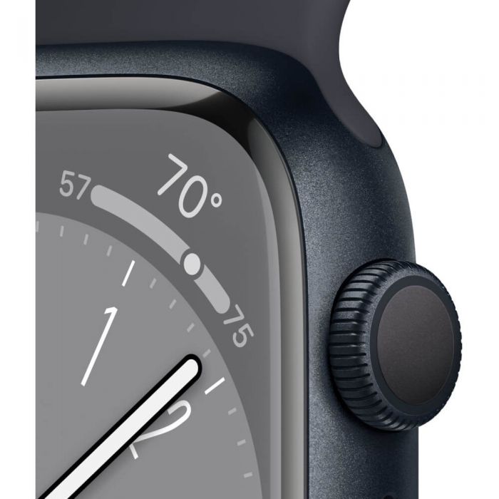 Apple Watch Series 8 GPS, 41mm, Midnight Aluminium Case, Midnight Sport