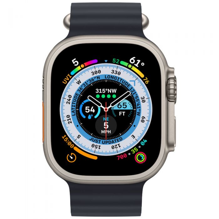 Apple Watch Ultra, GPS, Cellular, 49mm, Titanium Case, Midnight Ocean Band