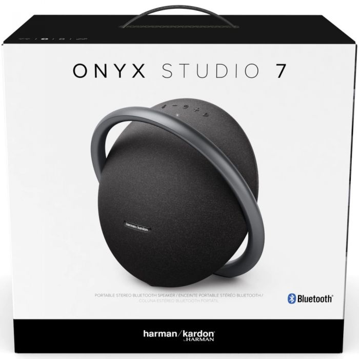 Boxa portabila Harman Kardon Onyx Studio 7, Bluetooth, Autonomie pana la 8 ore, Negru