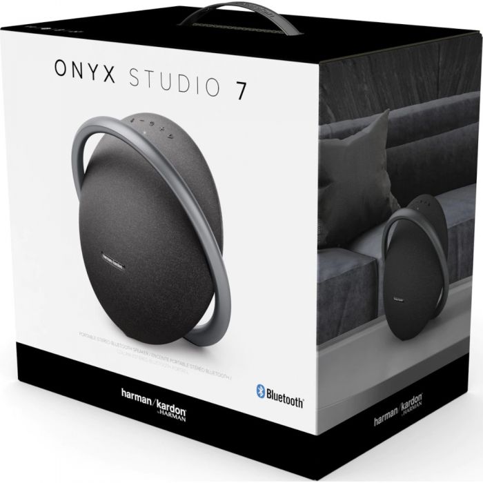 Boxa portabila Harman Kardon Onyx Studio 7, Bluetooth, Autonomie pana la 8 ore, Negru
