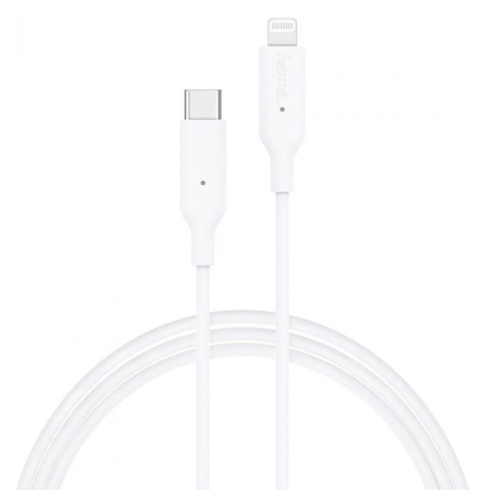 Cablu date Hama 183295, USB Type C, compatibil iPhone, 1m, Alb