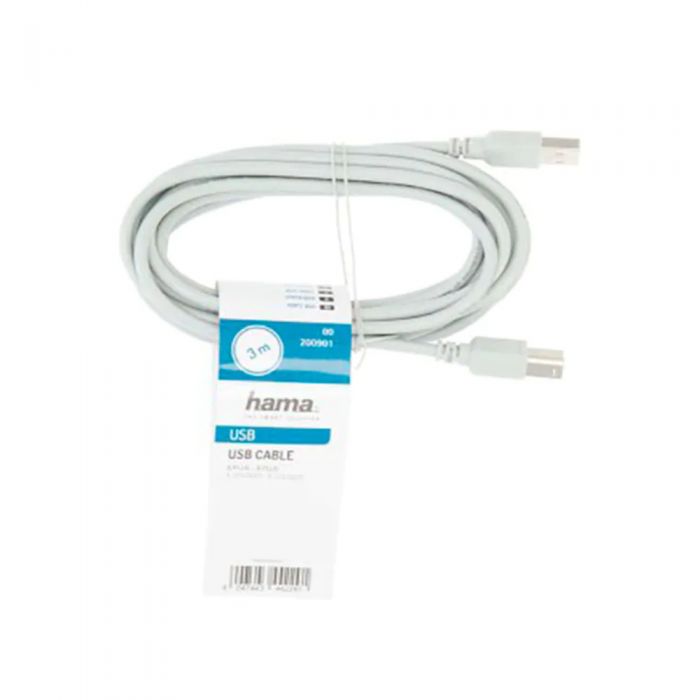 Cablu USB 2.0 Hama 200901 Tip A-B, 3m