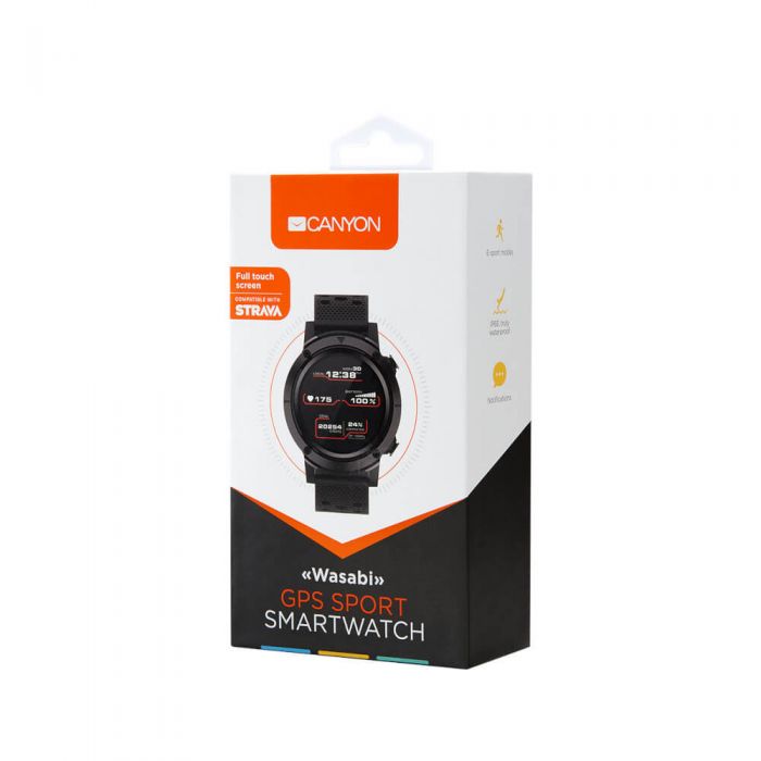 Smartwatch Canyon Wasabi CNS-SW82BB, IP68, Negru