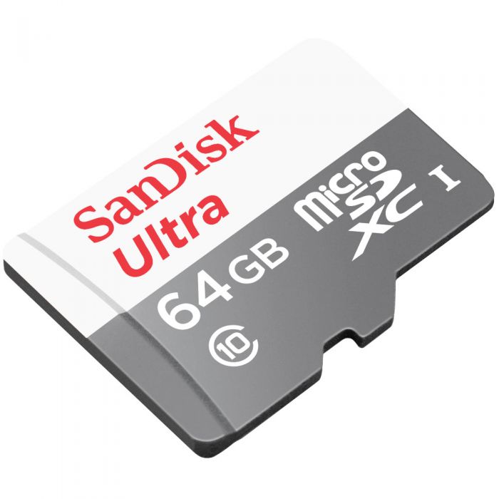 Card de memorie SanDisk Ultra microSDXC, 64GB, 100MB/s Class 10 UHS-I + SD Adapter