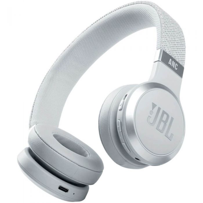 Casti audio On-Ear JBL Live 460NC Wireless, Bluetooth, Noise Cancelling, Asistent Vocal, Microfon, Alb
