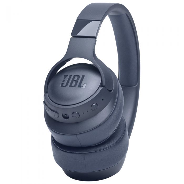 Casti audio wireless over-ear JBL Tune JBLT760NCBLU, Bluetooth, Active Noise Cancelling, Pure Bass Sound, Baterie 35H, Microfon, Albastru