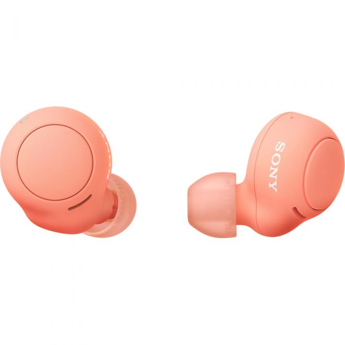 Casti In-Ear Sony WFC500D, True Wireless, Microfon, Bluetooth, IPX4, Autonomie 10 ore, Portocaliu