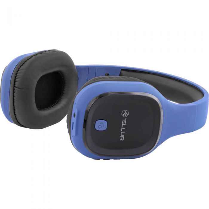 Casti Over-Ear Tellur Pulse, Bluetooth, Microfon, Albastru