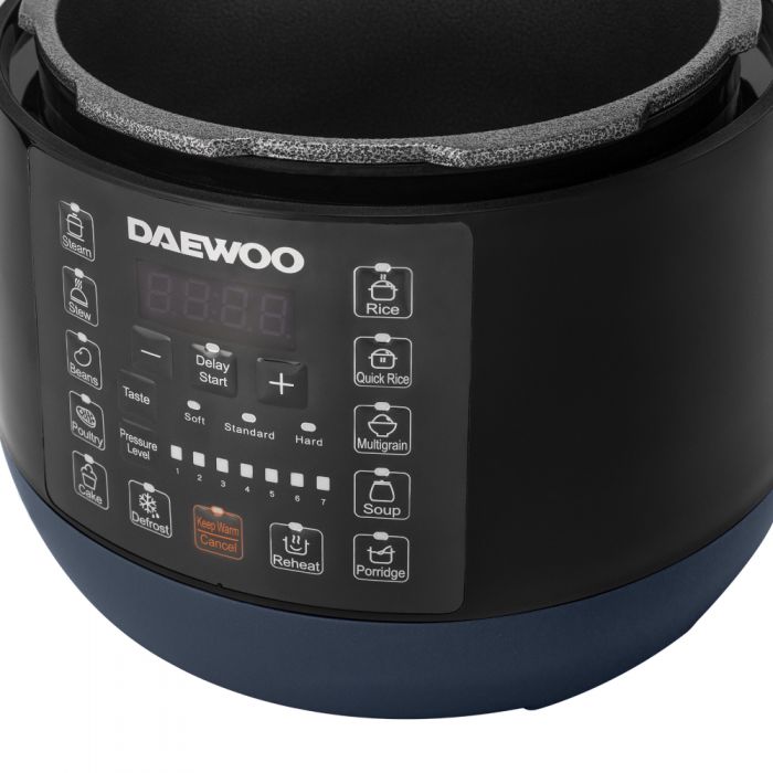 Multicooker electric Daewoo DPC900B, 900 W, 5 l, 10 programe de gatire, Negru