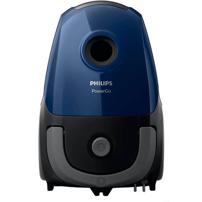 Aspirator cu sac Philips FC8240/09, 3 L, 750 W, Sac S-bag, Filtru Antialergic, Accesorii integrate, Tub Telescopic, Raza de actiune 9m, 27.9 kWh/an, Albastru
