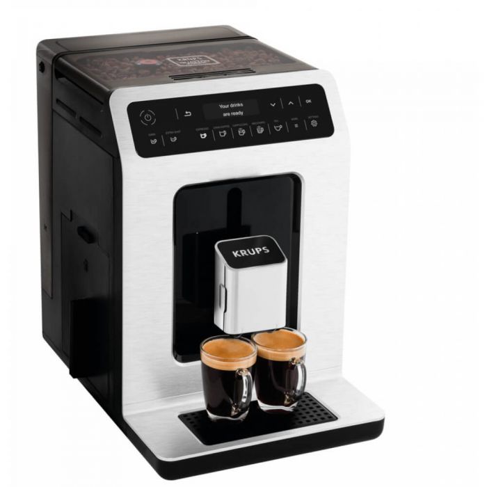 Espressor automat Krups EA890D10, 1450 W, 2.3 L, 15 bar, Negru/Alb