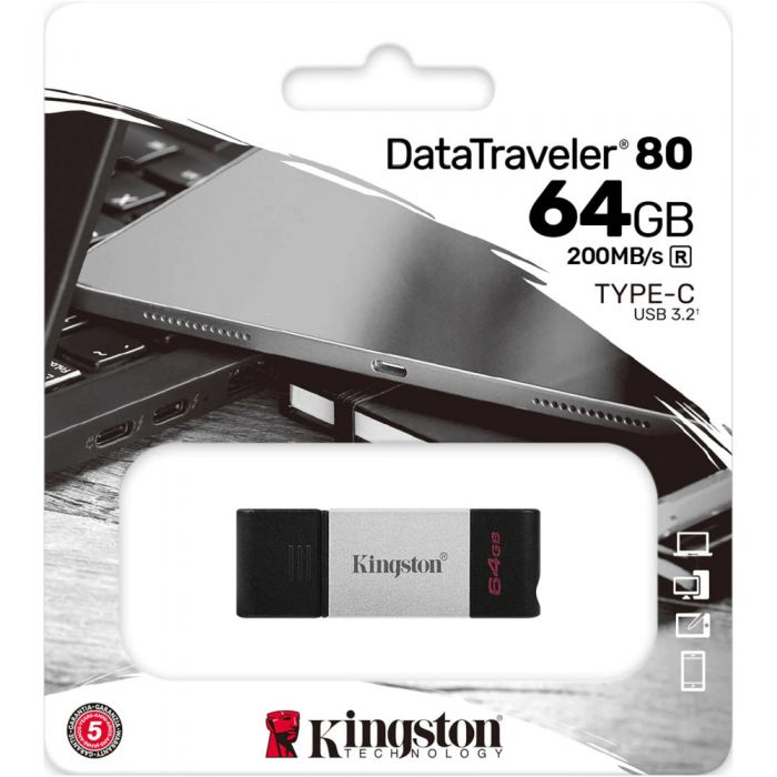 Memorie USB Kingston DataTraveler 80, 64GB, USB 3.2 Type C