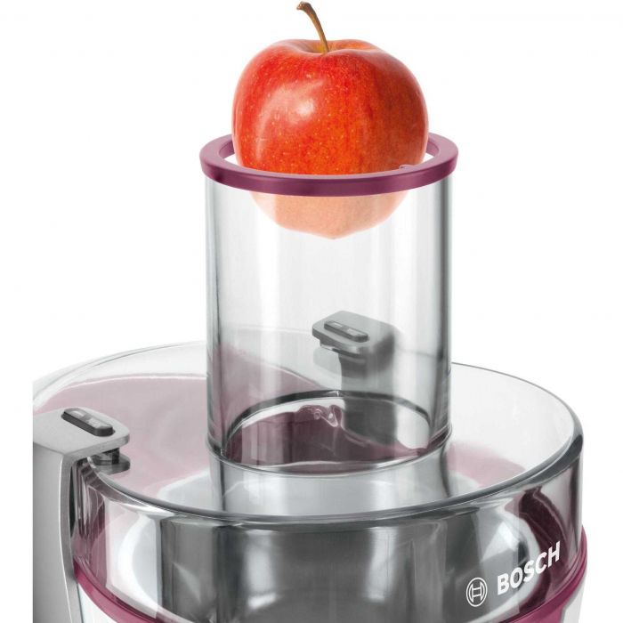 Storcator de fructe si legume Bosch MES25C0, 700 W, 1.25 l, Alb/Rosu