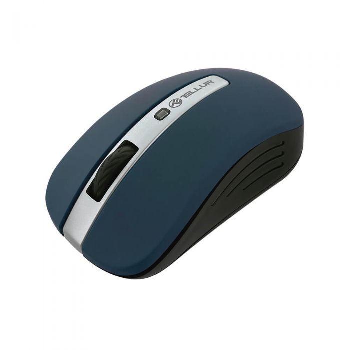 Mouse wireless Tellur Basic, Iluminare LED, Albastru Inchis