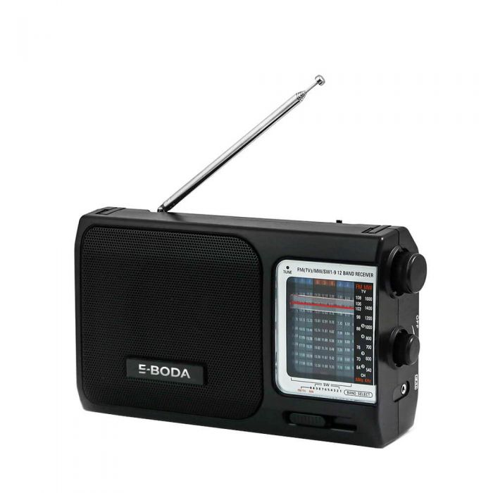 Radio portabil E-Boda RP 100, FM, Negru