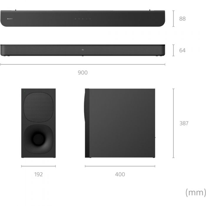 Soundbar Sony HTS400.CEL, 2.1, Subwoofer Wireless