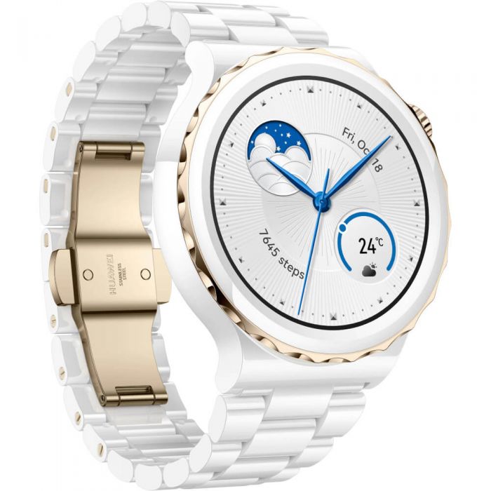 Smartwatch Huawei Watch GT 3 Pro, Ceramic Case, White Ceramic Strap