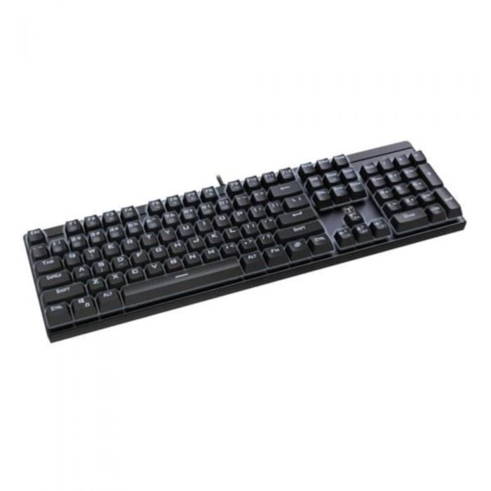 Tastatura gaming mecanica T-Dagger Escort T-TGK303-RD-WL, Iluminare alba, Negru