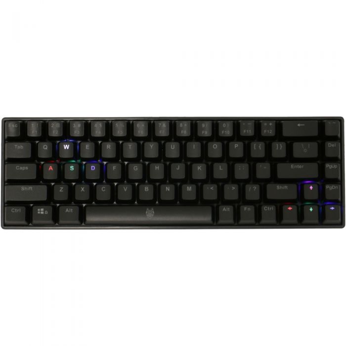 Tastatura gaming mecanica A+ K77B, Iluminare RGB, Negru