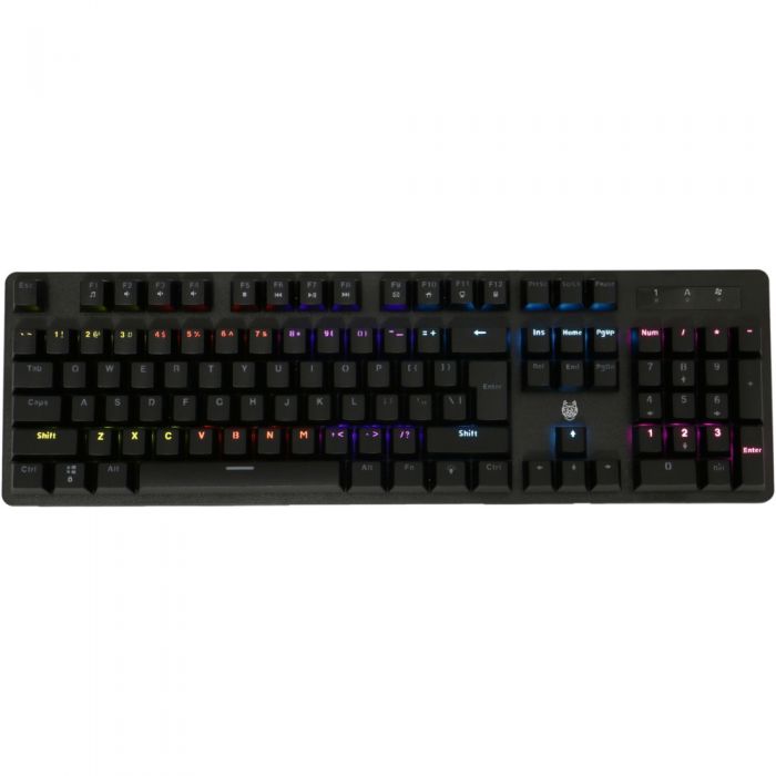 Tastatura gaming mecanica A+ K88, Iluminare rainbow, Negru