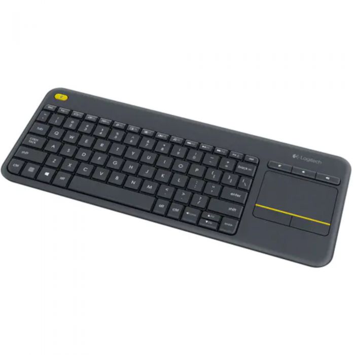 Tastatura Logitech K400 Plus, Wireless, USB, Negru