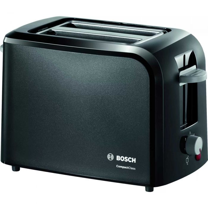 Prajitor de paine Bosch CompactClass TAT3A013, 980 W, 2 felii, Negru