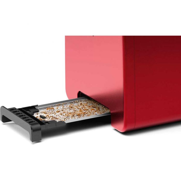 Prajitor de paine Bosch DesignLine TAT4P424, 970 W, 2 felii, Rosu