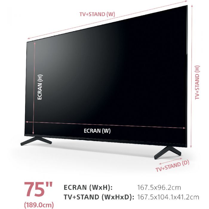 Televizor Smart LED, Sony KD75X81KAEP, 189 cm, Ultra HD 4K, Clasa F