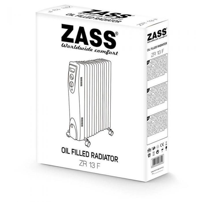 Calorifer electric Zass ZR 13 F, 3000 W, 13 elementi