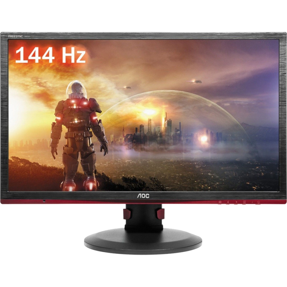  Monitor LED Gaming AOC G2460PF , 24", Full HD, 1ms, 144Hz, Display Port, DVI, HDMI, USB, FreeSync, Boxe, Negru 