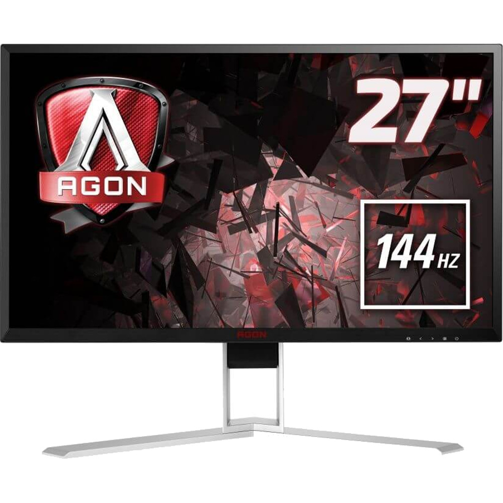  Monitor LED AOC Gaming AG271QX, 27", 2K WQHD (2560 x 1440),&nbsp;1ms, 144Hz, Display Port, DVI, USB, FreeSync, Flicker Free, Boxe, Negru 