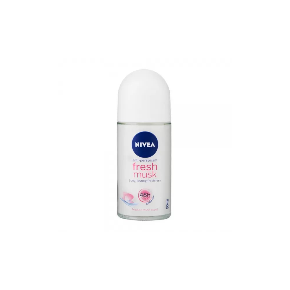  Deodorant Roll On Anti-Perspirant NIVEA Fresh Musk, 50 ml, Protectie pana la 48h 