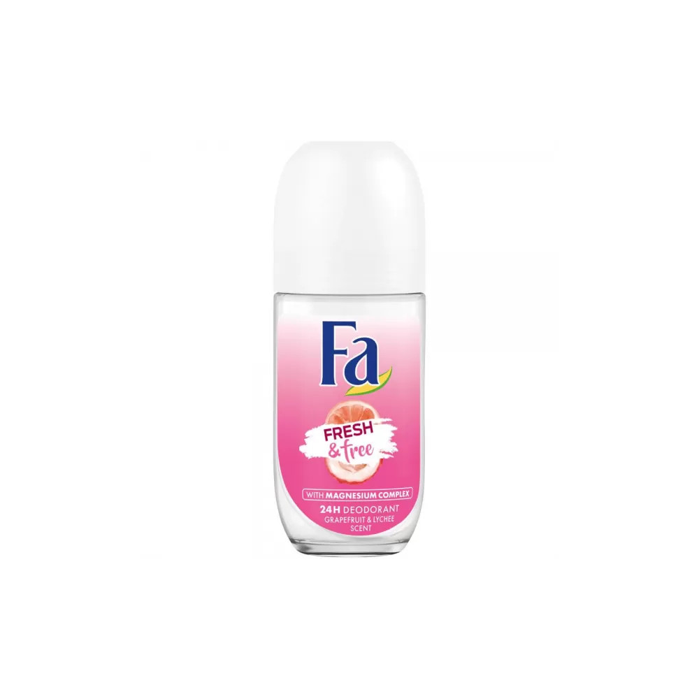  Deodorant Roll On FA, Grapefruit & Lychee, 50 ml, 24 h Protectie, Formula Vegana 