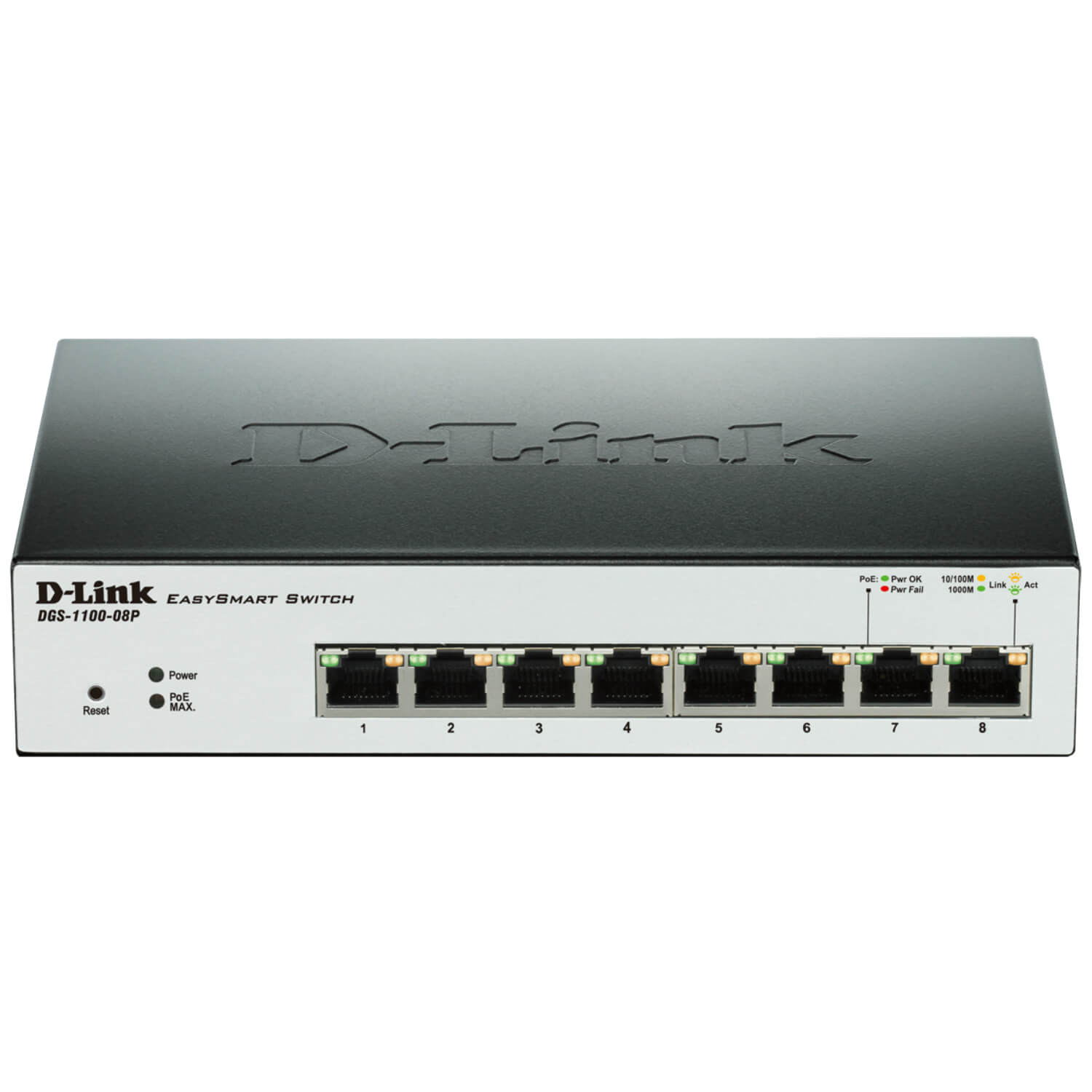  Switch D-Link DGS-1100-08P, 8 porturi, 10/100/1000 Mbps 