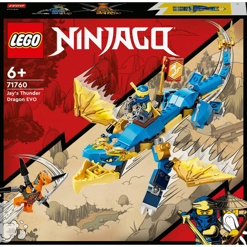  LEGO&#174; NINJAGO&#174; - Dragonul de tunet EVO al lui Jay 71760, 140 piese 
