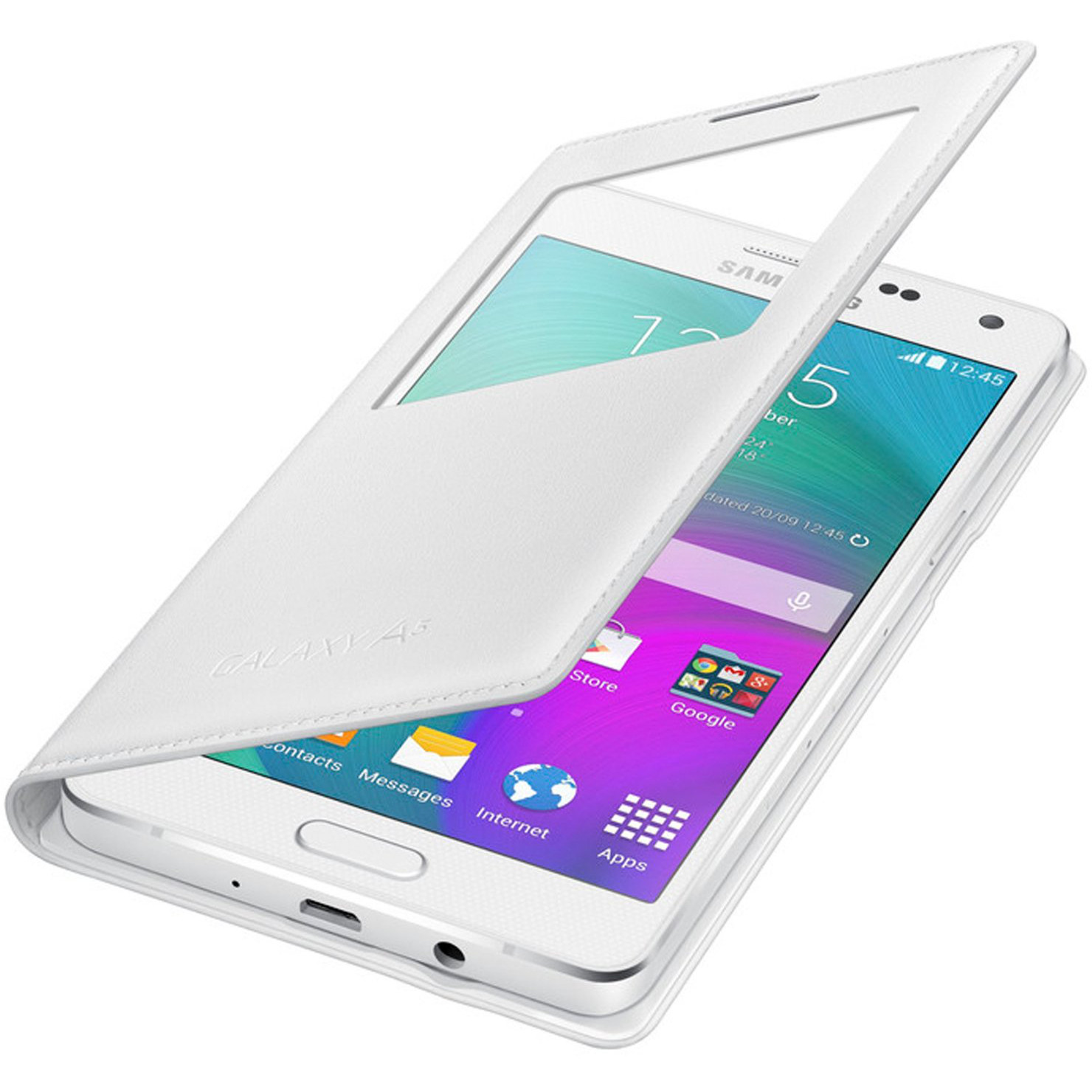  Husa S-View Samsung pentru Galaxy A5, Alb 