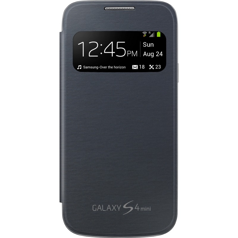  Husa Samsung S-View Cover EF-CI919BBEGWW, pentru Galaxy S4 Mini, Negru 