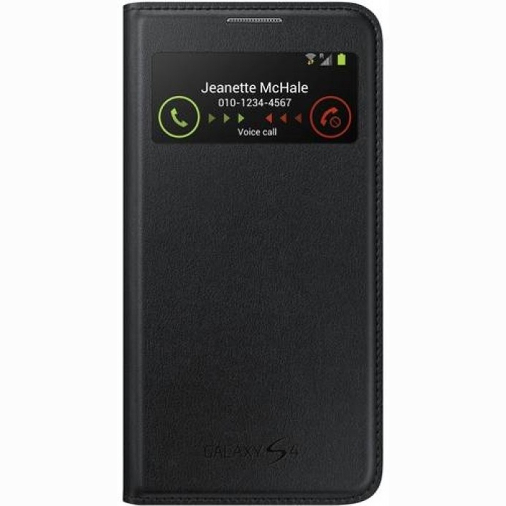  Husa S-View Samsung EF-MI950BBEGWW pentru Galaxy S4, Negru 